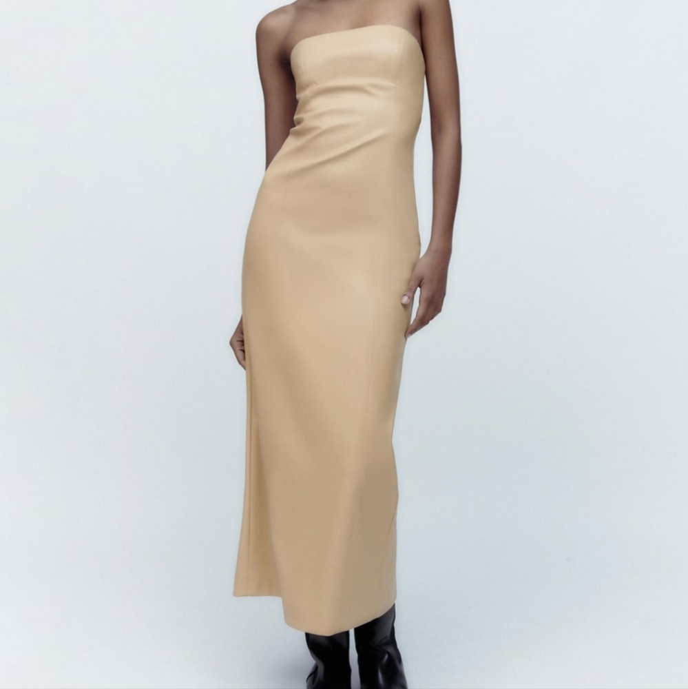 Zara dress faux leather - Picture 5 of 8